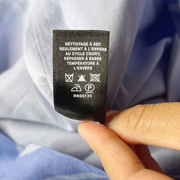 Lafayette 148 Small Blue Floral Pattern Linen Sleeveless Shift Dress Exposed Zip - Picture 9 of 11